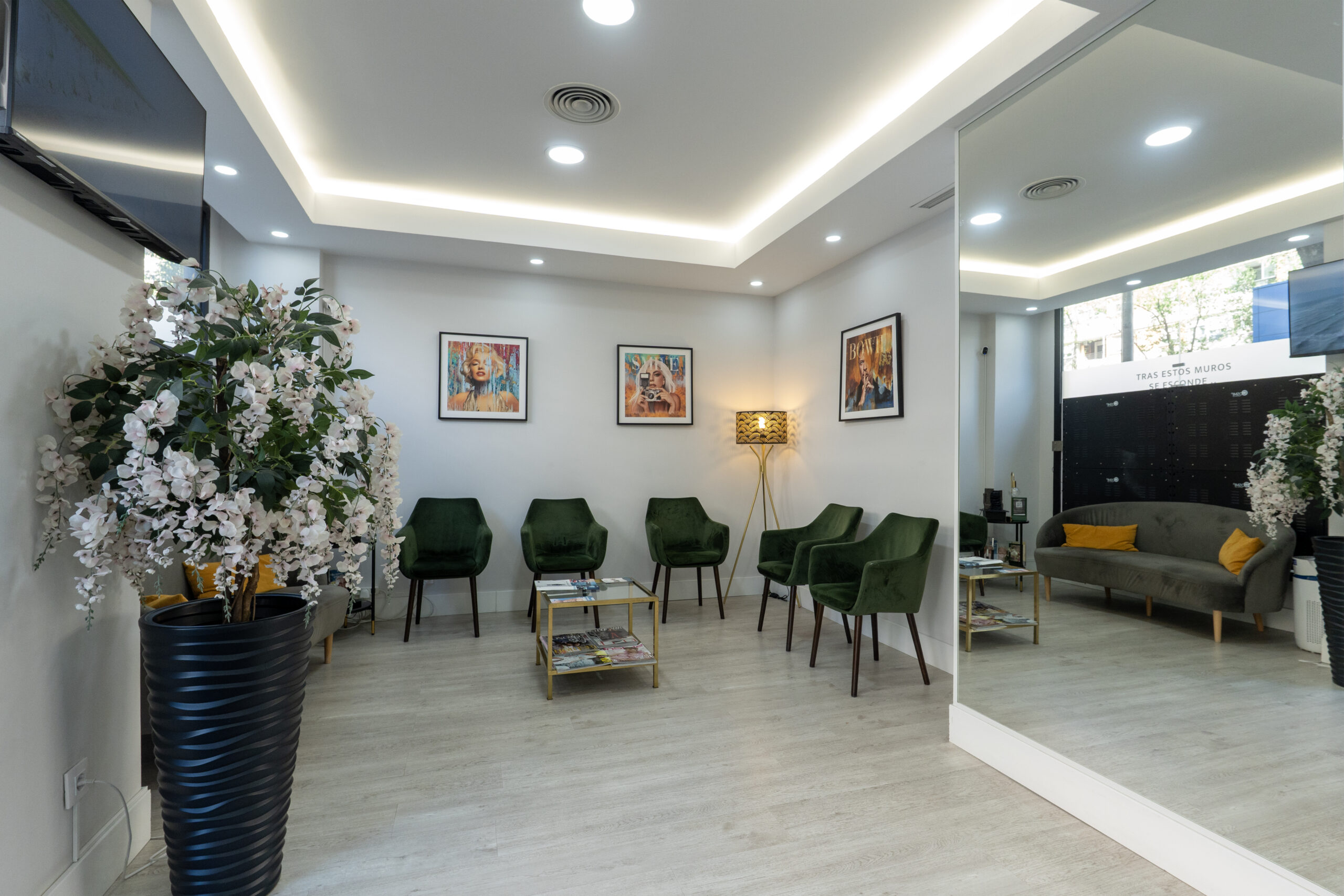 Sala de espera de Alphadent con sillones